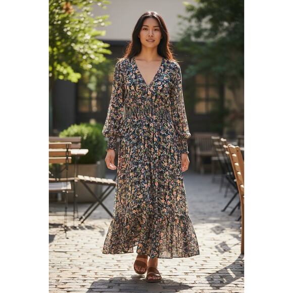 Boden Dresses & Skirts - Boden Floral Smocked Maxi Dress US 8 Cottagecore Boho Anthropologie Style Maxi